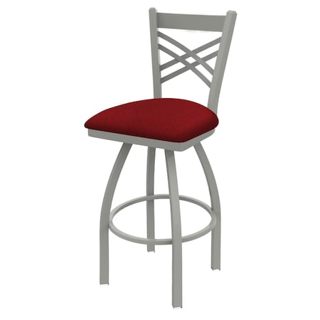 Holland Bar Stool Co 25" Swivel Counter Stool, Nickel Finish, Graph Ruby Seat 82025AN016